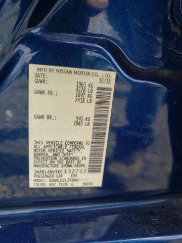 Photo 10 from auction – 2019 NISSAN ALTIMA S with VIN 1N4BL4BV3KC132712