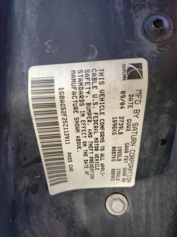 Photo 10 from auction – 2005 SATURN ION LEVEL with VIN 1G8AG52F25Z112911