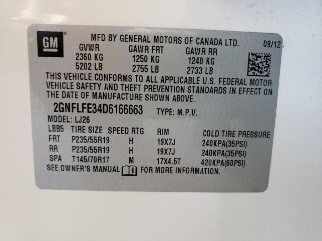 Photo 10 from auction – 2013 CHEVROLET EQUINOX LT with VIN 2GNFLFE34D6166663