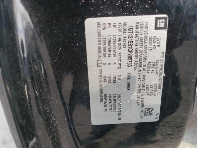 Photo 10 from auction – 2012 GMC SIERRA K25 with VIN 1GT121E81CF205735