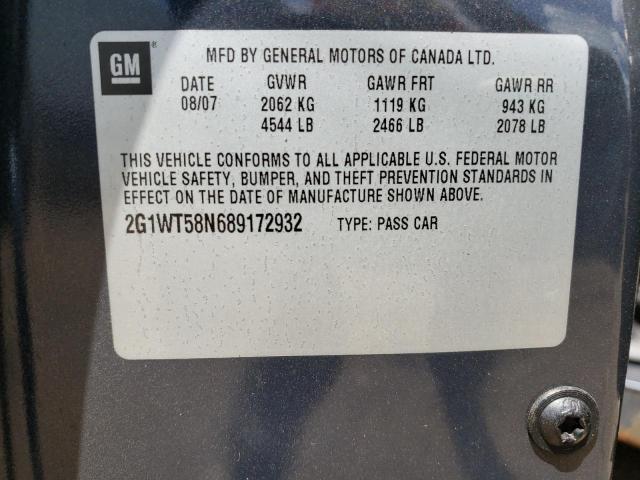 Photo 10 from auction – 2008 CHEVROLET IMPALA LT with VIN 2G1WT58N689172932
