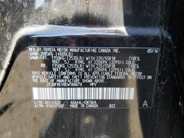Photo 10 from auction – 2014 TOYOTA RAV4 LIMIT with VIN 2T3DFREV8EW188679