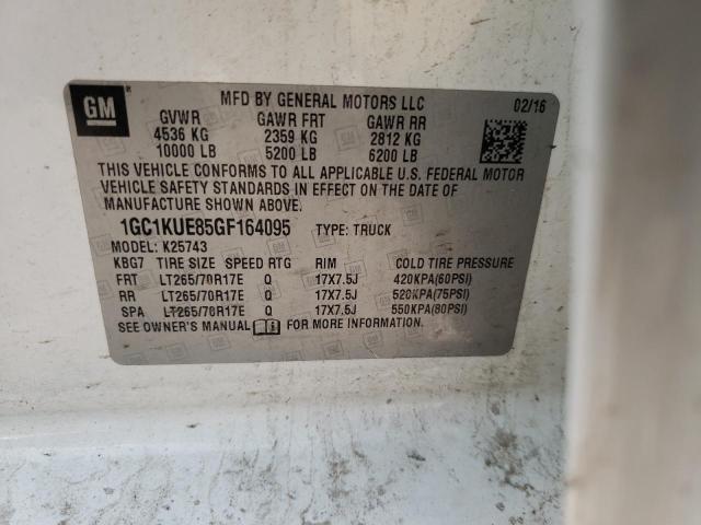 Photo 10 from auction – 2016 CHEVROLET SILVERADO with VIN 1GC1KUE85GF164095