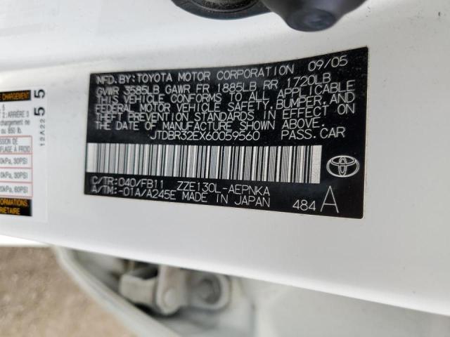 Photo 10 from auction – 2006 TOYOTA COROLLA CE with VIN JTDBR32EX60059560