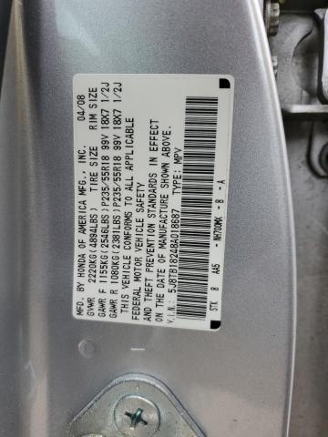 Photo 10 from auction – 2008 ACURA RDX with VIN 5J8TB18248A018687