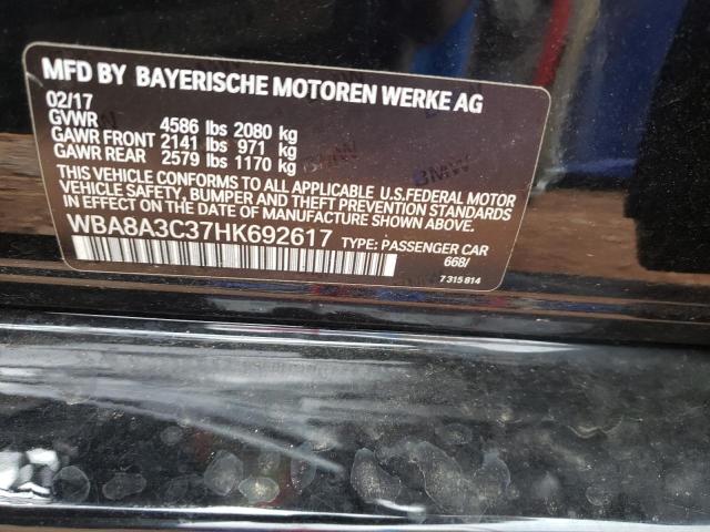 Photo 10 from auction – 2017 BMW 320 XI with VIN WBA8A3C37HK692617