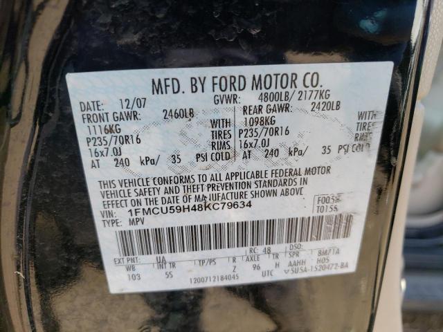 Photo 10 from auction – 2008 FORD ESCAPE HEV with VIN 1FMCU59H48KC79634