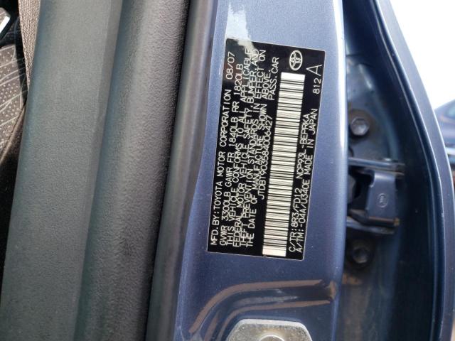 Photo 10 from auction – 2008 TOYOTA YARIS with VIN JTDBT903584006427