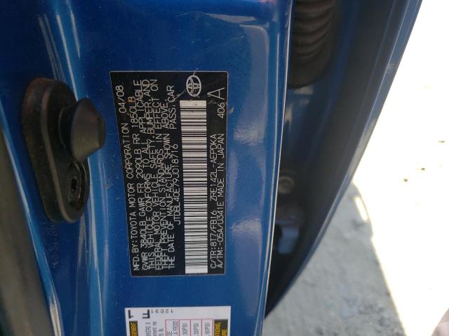 Photo 10 from auction – 2009 TOYOTA COROLLA BA with VIN JTDBL40E79J018716