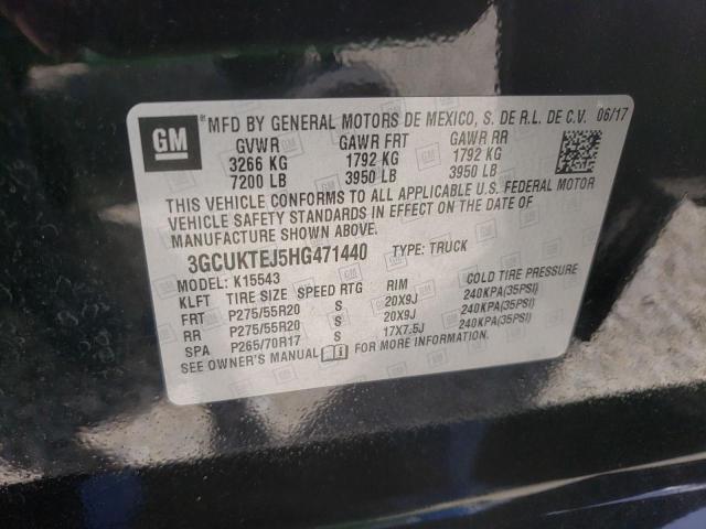 Photo 10 from auction – 2017 CHEVROLET SILVERADO with VIN 3GCUKTEJ5HG471440