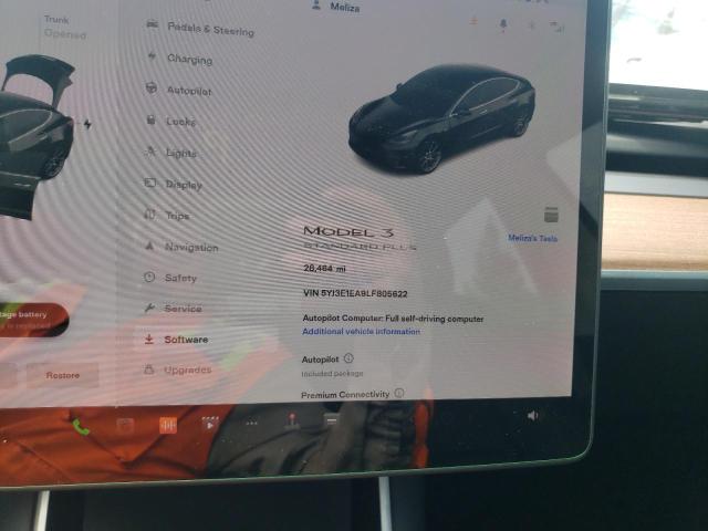 Photo 8 from auction – 2020 TESLA MODEL 3 with VIN 5YJ3E1EA9LF805622