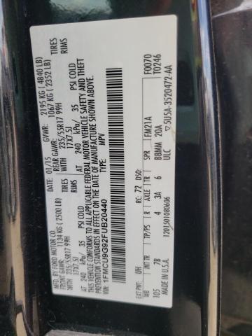 Photo 10 from auction – 2015 FORD ESCAPE SE with VIN 1FMCU9G92FUB20440
