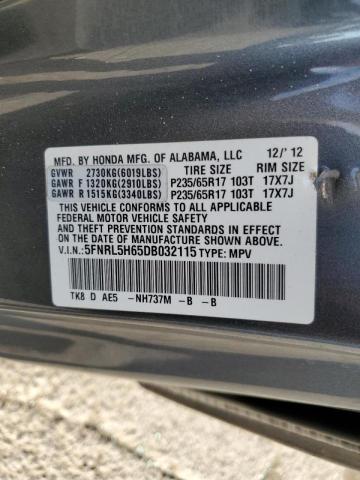 Photo 10 from auction – 2013 HONDA ODYSSEY EX with VIN 5FNRL5H65DB032115