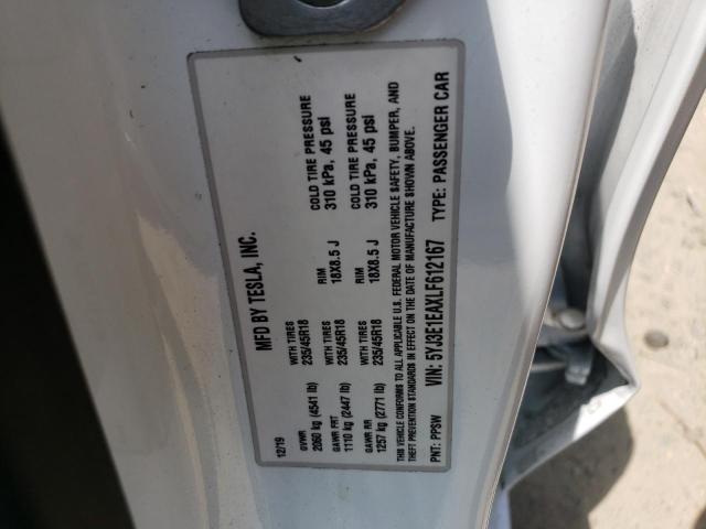 Photo 10 from auction – 2020 TESLA MODEL 3 with VIN 5YJ3E1EAXLF612167
