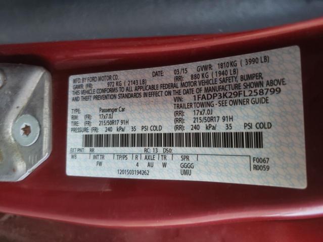 Photo 10 from auction – 2015 FORD FOCUS SE with VIN 1FADP3K29FL258799