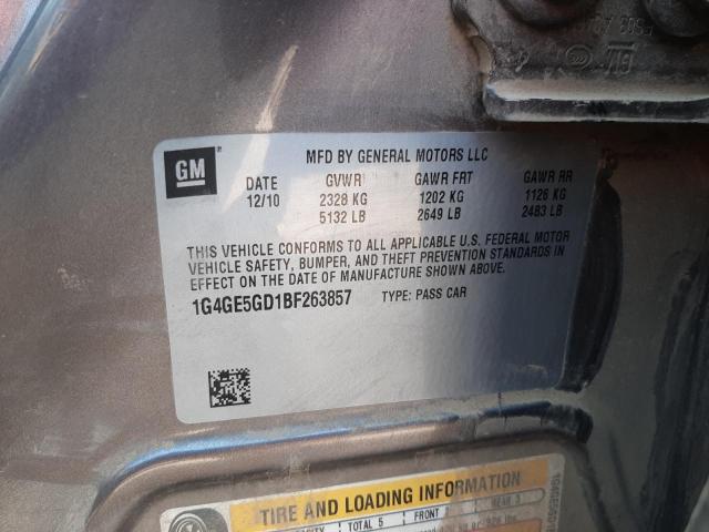 Photo 10 from auction – 2011 BUICK LACROSSE C with VIN 1G4GE5GD1BF263857