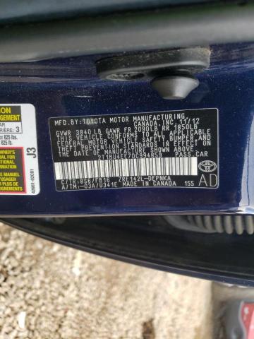 Photo 10 from auction – 2013 TOYOTA COROLLA BA with VIN 2T1BU4EE7DC994859