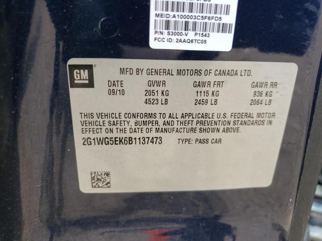 Photo 10 from auction – 2011 CHEVROLET IMPALA LT with VIN 2G1WG5EK6B1137473