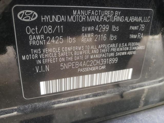 Zdjęcie 10 z aukcji – 2012 HYUNDAI SONATA GLS z VIN 5NPEB4AC2CH391899
