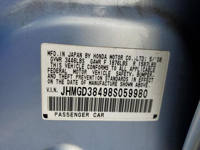 Photo 10 from auction – 2008 HONDA FIT with VIN JHMGD38498S059980