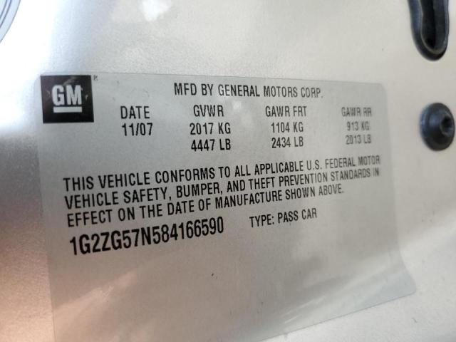Photo 10 from auction – 2008 PONTIAC G6 BASE with VIN 1G2ZG57N584166590