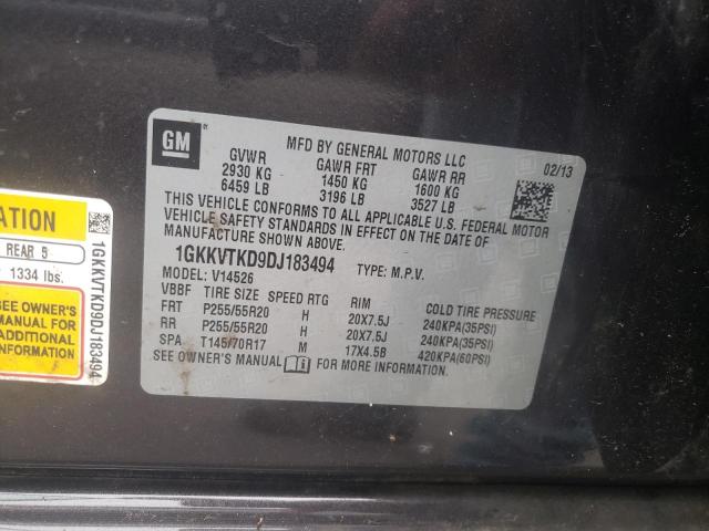 Photo 10 from auction – 2013 GMC ACADIA DEN with VIN 1GKKVTKD9DJ183494