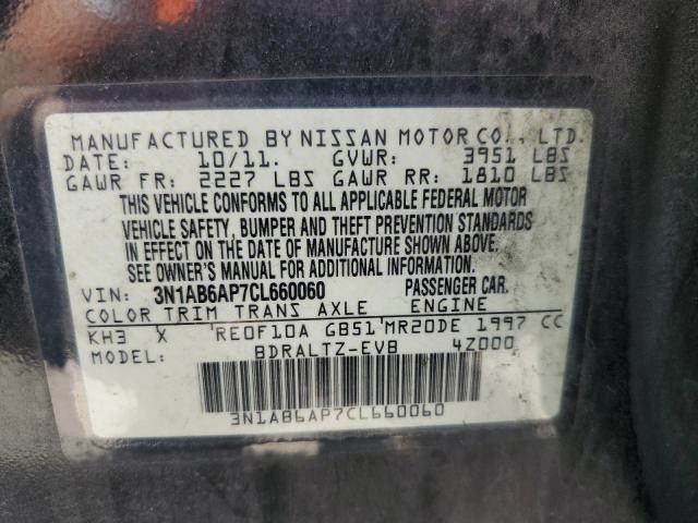 Photo 10 from auction – 2012 NISSAN SENTRA 2.0 with VIN 3N1AB6AP7CL660060