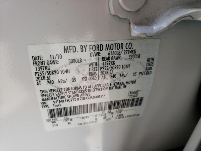 Photo 10 from auction – 2011 FORD EXPLORER X with VIN 1FMHK7D87BGA04977