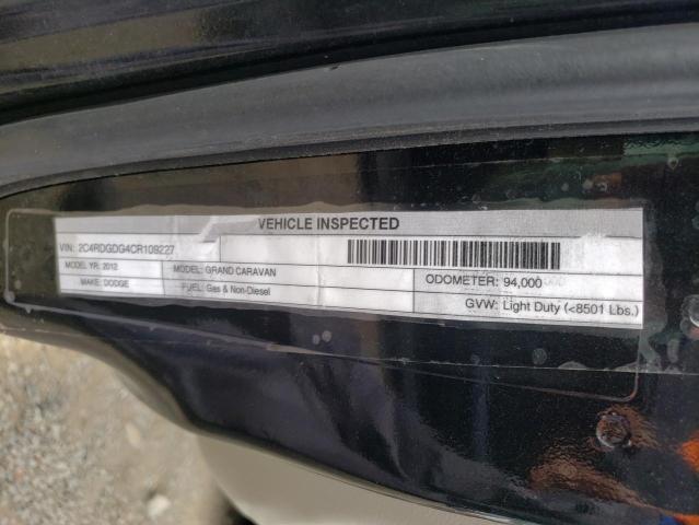 صورة رقم 10 من المزاد - 2012 DODGE GRAND CARA مع VIN 2C4RDGDG4CR109227