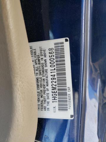 Photo 10 from auction – 2001 HONDA CIVIC with VIN 1HGEM22941L000568