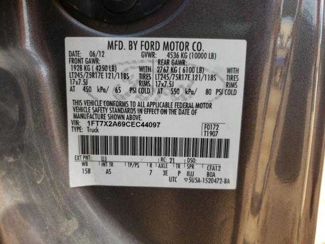 Photo 10 from auction – 2012 FORD F250 SUPER with VIN 1FT7X2A69CEC44097
