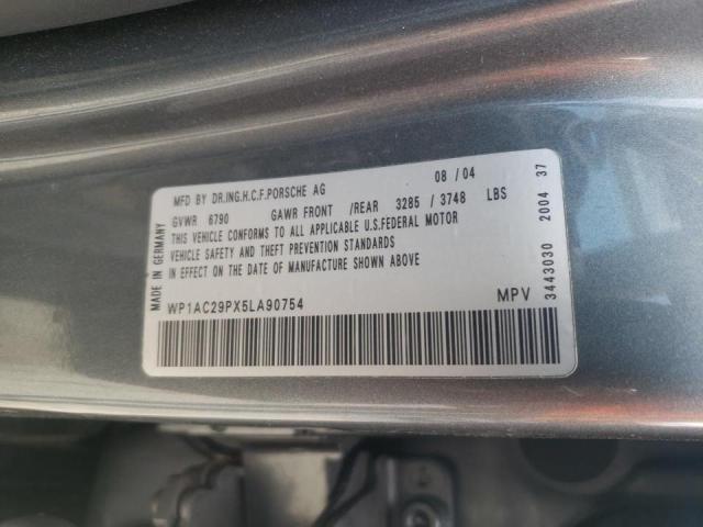 Photo 10 from auction – 2005 PORSCHE CAYENNE TU with VIN WP1AC29PX5LA90754