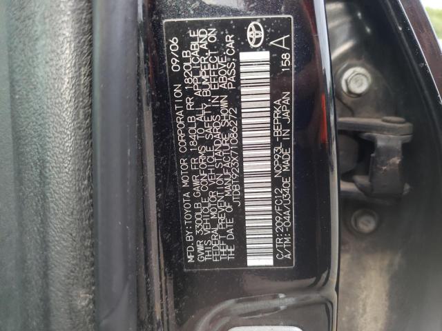 Photo 10 from auction – 2007 TOYOTA YARIS with VIN JTDBT923X71086272