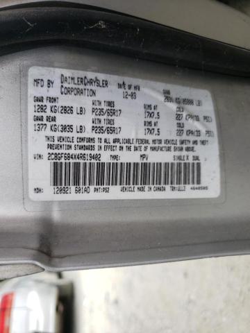 Photo 10 from auction – 2004 CHRYSLER PACIFICA with VIN 2C8GF684X4R619402