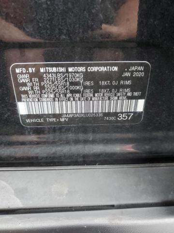 Photo 10 from auction – 2020 MITSUBISHI OUTLANDER with VIN JA4AP3AUXLU025336