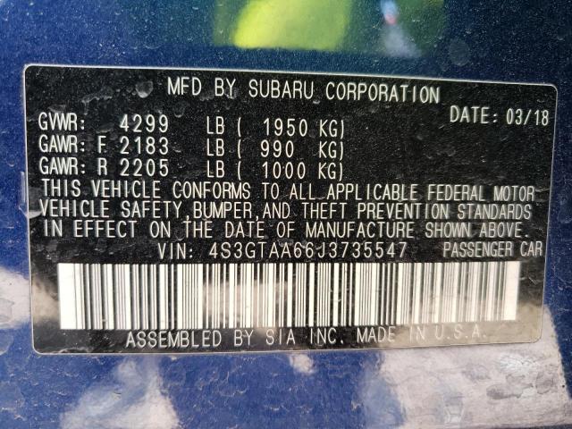 Photo 10 from auction – 2018 SUBARU IMPREZA with VIN 4S3GTAA66J3735547