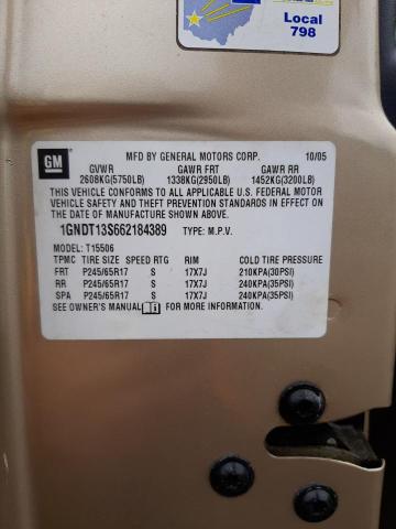 Photo 10 from auction – 2006 CHEVROLET TRAILBLAZE with VIN 1GNDT13S662184389