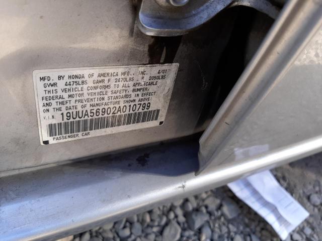 Photo 10 from auction – 2002 ACURA 3.2TL TYPE with VIN 19UUA56902A010799