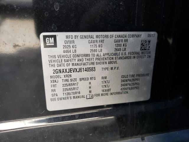 Photo 10 from auction – 2018 CHEVROLET EQUINOX LT with VIN 2GNAXJEVXJ6140583