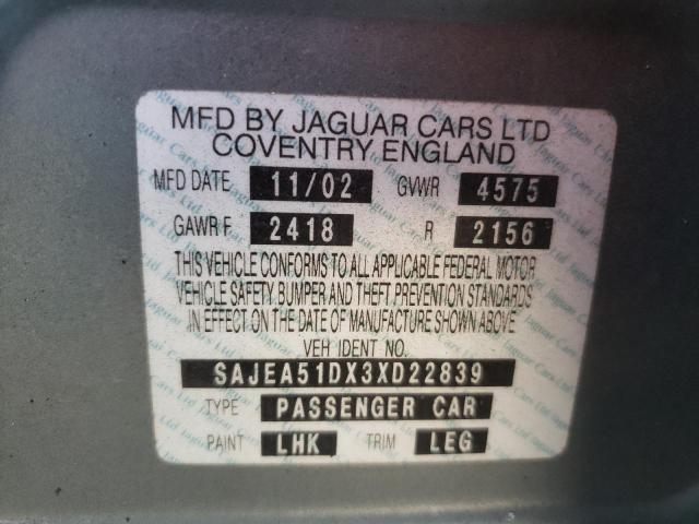 Photo 10 from auction – 2003 JAGUAR X-TYPE 2.5 with VIN SAJEA51DX3XD22839