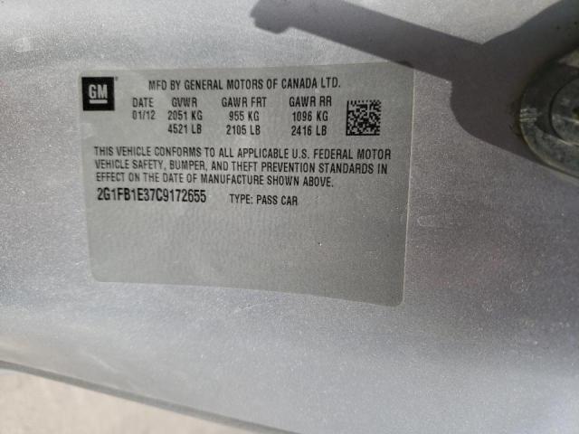 Photo 10 from auction – 2012 CHEVROLET CAMARO LT with VIN 2G1FB1E37C9172655