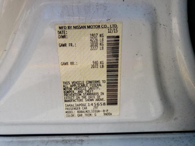 Photo 10 from auction – 2016 NISSAN ALTIMA 2.5 with VIN 1N4AL3AP0GC145658