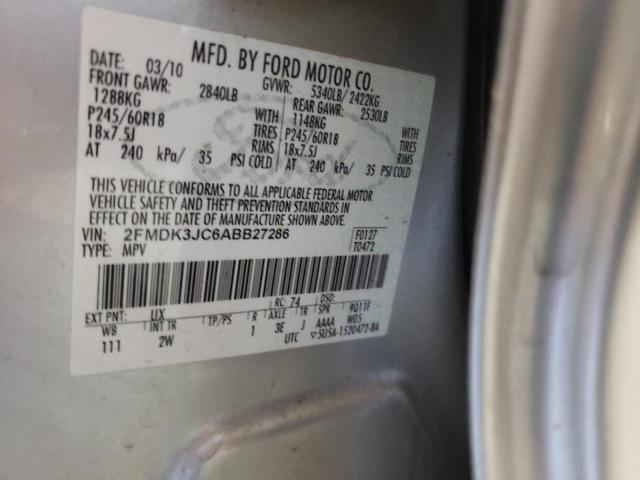 Photo 10 from auction – 2010 FORD EDGE SEL with VIN 2FMDK3JC6ABB27286