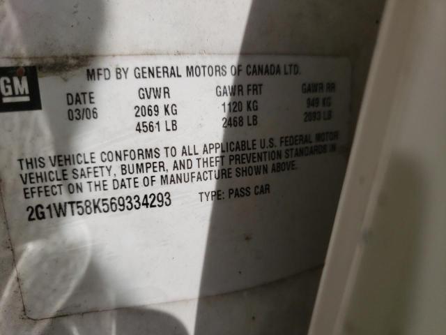Photo 10 from auction – 2006 CHEVROLET IMPALA LT with VIN 2G1WT58K569334293