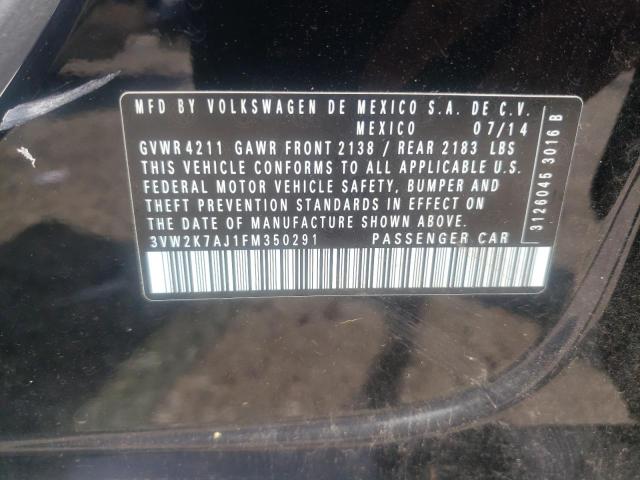 Photo 10 from auction – 2015 VOLKSWAGEN JETTA BASE with VIN 3VW2K7AJ1FM350291