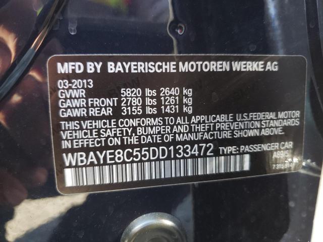 Photo 10 from auction – 2013 BMW 750 LI with VIN WBAYE8C55DD133472