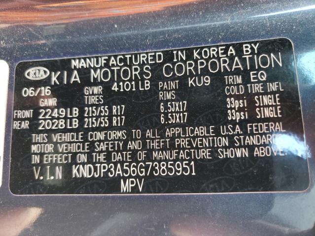 Photo 10 from auction – 2016 KIA SOUL with VIN KNDJP3A56G7385951