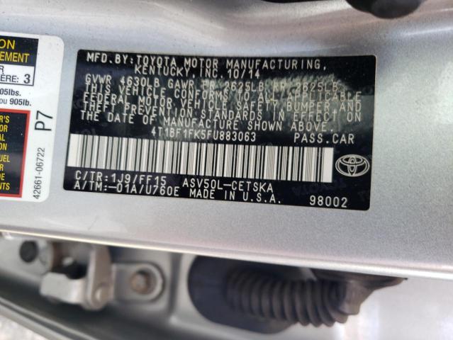 Photo 10 from auction – 2015 TOYOTA CAMRY LE with VIN 4T1BF1FK5FU883063