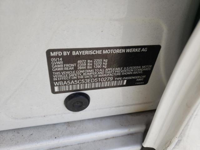 Photo 10 from auction – 2014 BMW 528 I with VIN WBA5A5C53ED510279