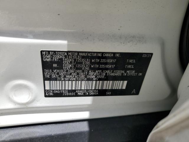 Photo 10 from auction – 2021 TOYOTA RAV4 LE with VIN 2T3K1RFV6MC132759
